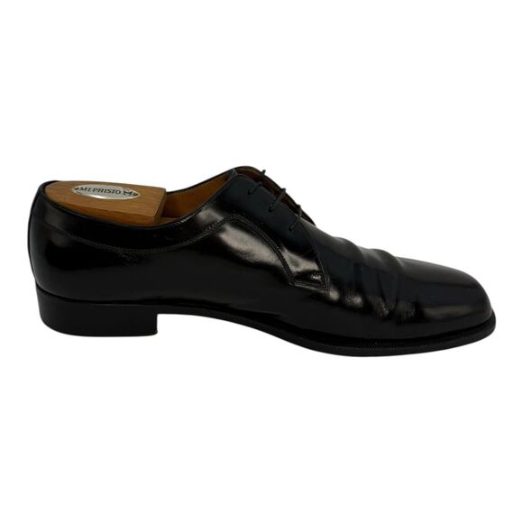 Salvatore Ferragamo Men’s Cap Toe Oxford Dress Shoes – Black Leather – Size 12 D main image 7